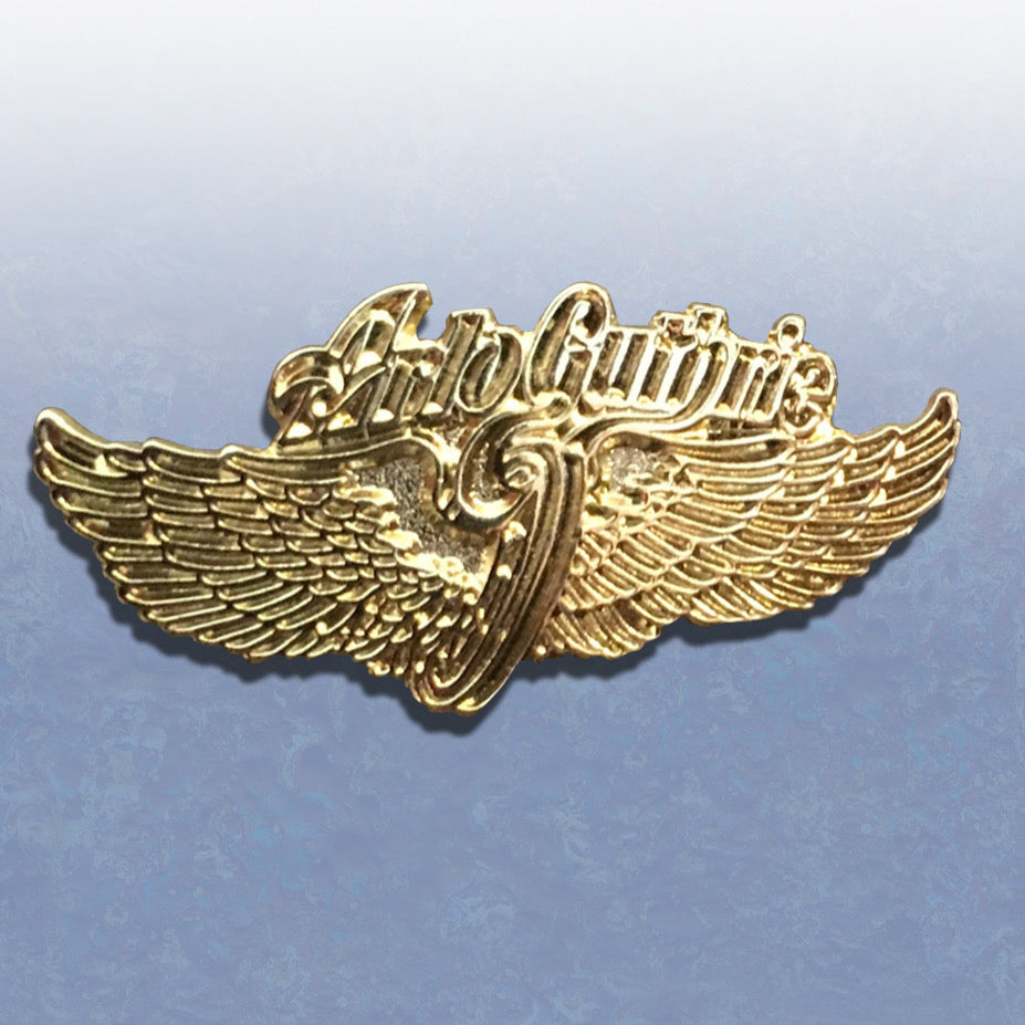 Arlo Guthrie Wings & Wheel Logo lapel pin